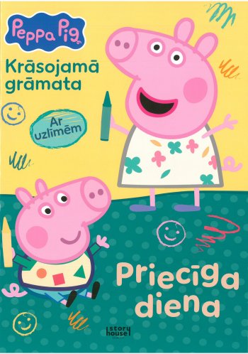 Peppa Pig Krāsojamā grāmata Priecīga diena