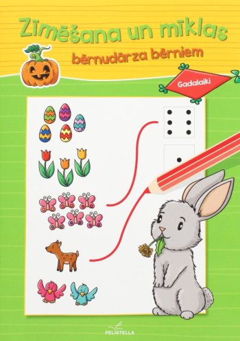 Zīmēšana un mīklas bērnudārza bērniem. Zaķītis