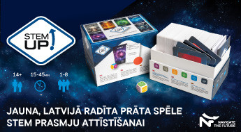 STEM UP! Ir jauna Latvijā radīta prāta spēle STEM prasmju attīstīšanai