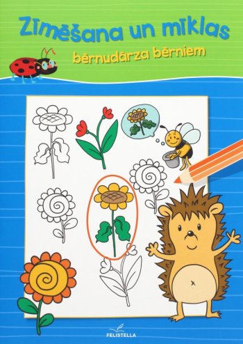 Zīmēšana un mīklas bērnudārza bērniem. Ezītis