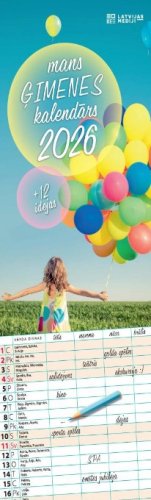 Kalendārs 2026. Mans ģimenes kalendārs ( garš)