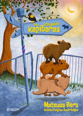 Trīs izbēgušas kapibaras