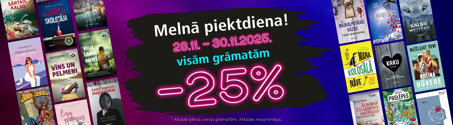 Melnā piektdiena GLOBUSS grāmatnīcās un www.eglobuss.lv