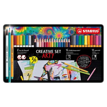 Radošais komplekts STABILO Creative Set ARTY| 36 piederumi