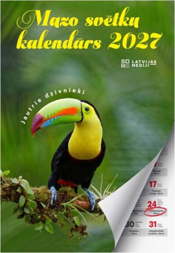 Kalendārs 2027. Jautrie dzīvnieki. Mazo svētku kalendārs