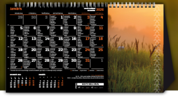 Uzvārdu kalendārs 2026. Galda trijstūris