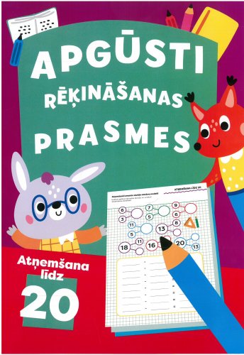 Apgūsti rēķināšanas prasmes. Atņemšana līdz 20