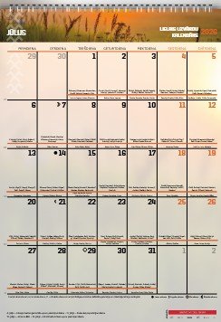 Lielais uzvārdu kalendārs 2026 A3 plānotājs