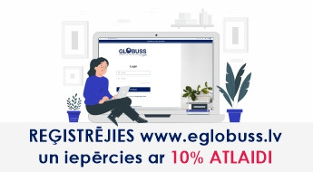 Reģistrētiem lietotājiem -10% atlaide pilnas cenas precēm